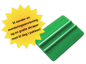 Vi sender en gratis skraper med til deg i pakken!