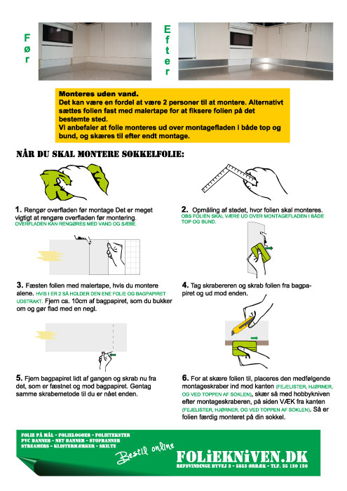 Montageveiledning til sokkelfolie